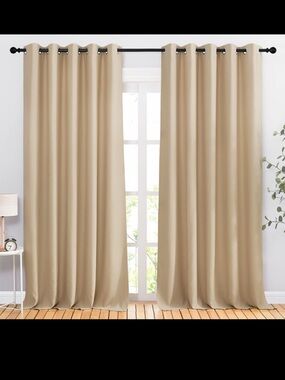 NICETOWN Blackout Draperies Curtains Panels BEIGE